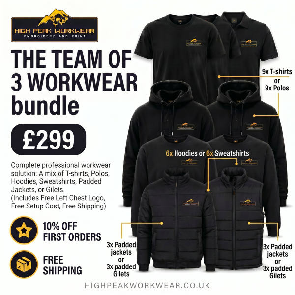 Team of three workwear bundle